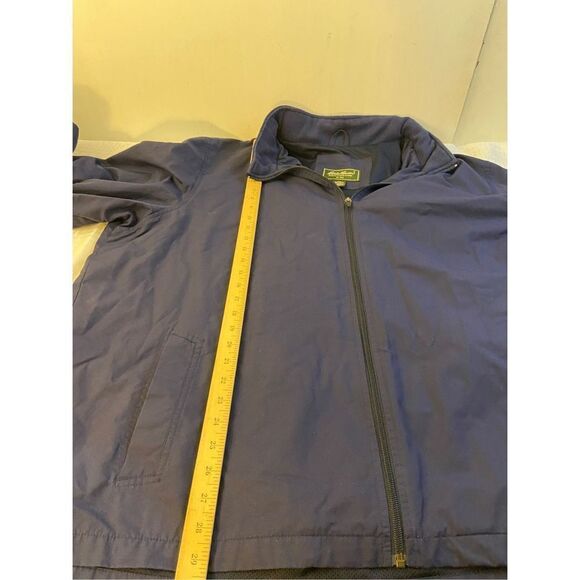 Eddie Bauer 3xl tall navy zipper jacket hood in collar - Picture 6 of 6